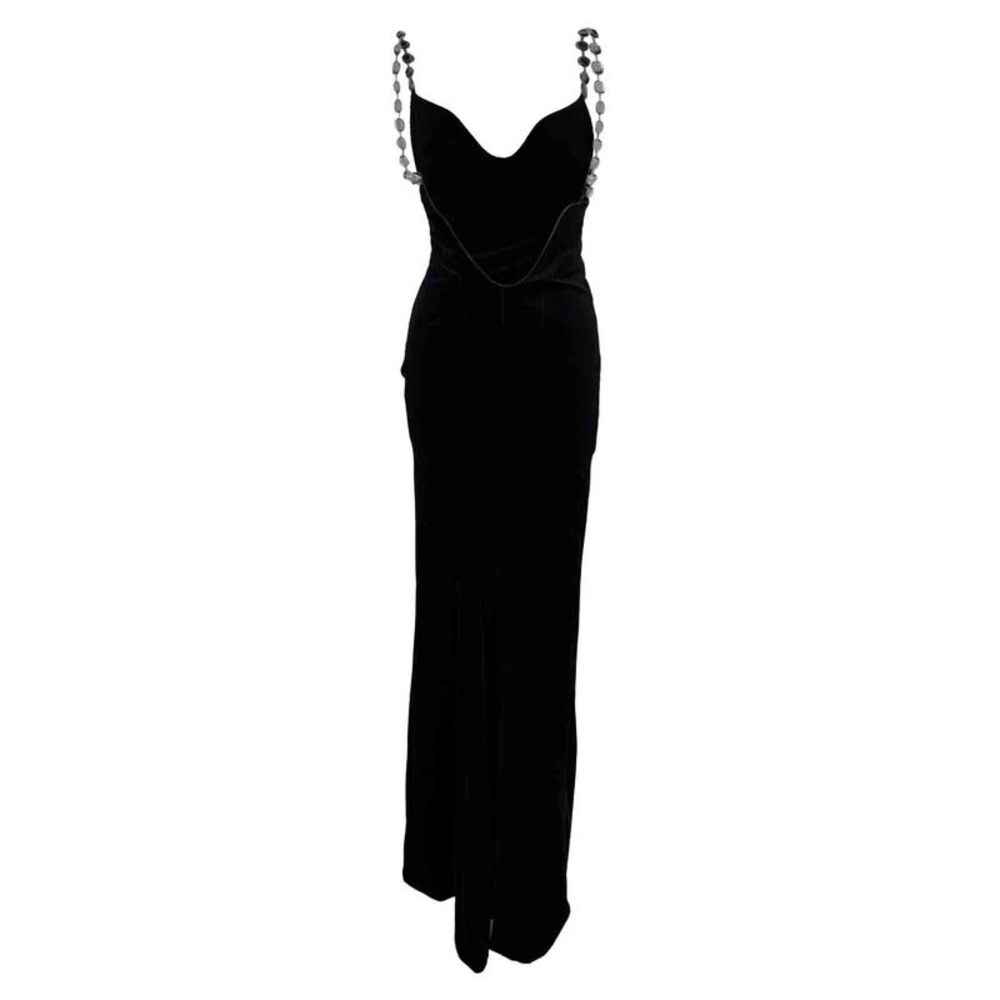 Galvan London Avedon Globe Maxi Dress in Black Polyester